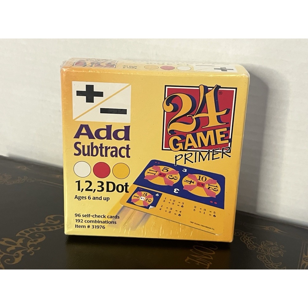 NEW 24‎ GAME Math PRIMER ADD SUBTRACT 48 Cards and Instructions-